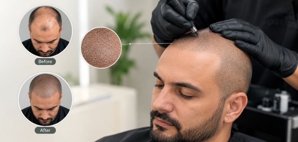 scalp micropigmentation treatment in Trivandrum
